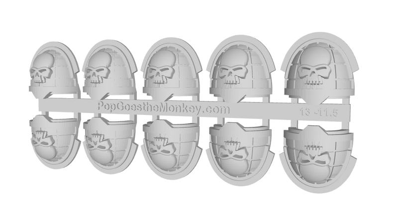 10x Checkered Skull - G:11b Shoulder Pads