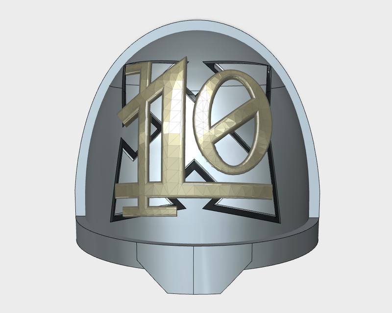 10x Assault 2/ Goth 10 - G:11a Shoulder Pads