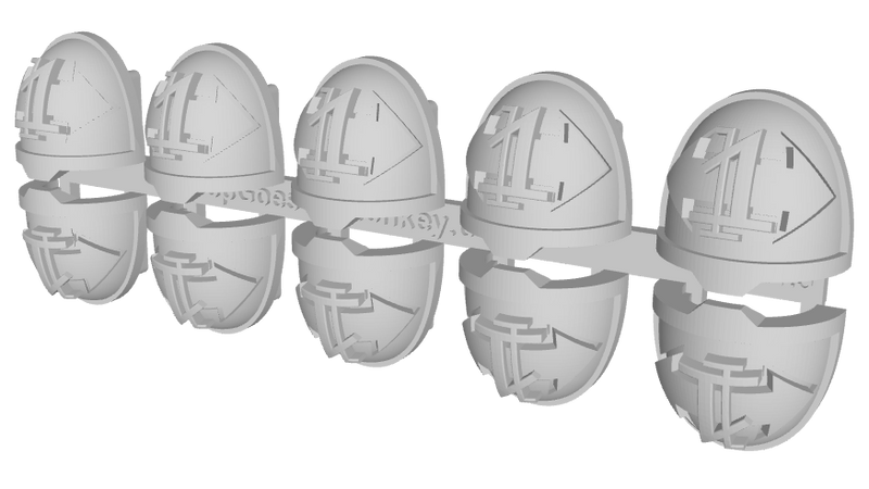 10x Dbl-Arrow /Goth 1 - G:11a Shoulder Pads