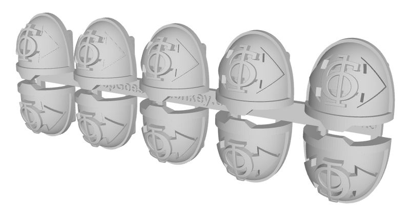 10x Dbl-Arrow /Goth 6 - G:11a Shoulder Pads