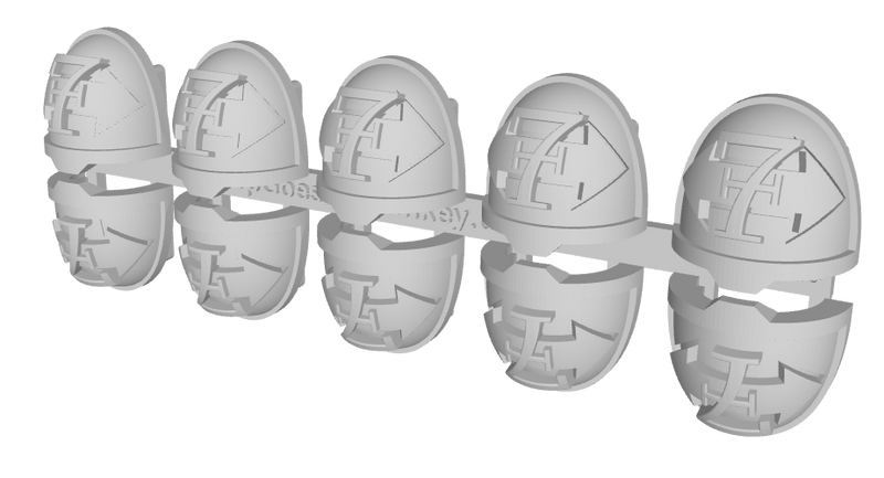 10x Dbl-Arrow /Goth 7 - G:11a Shoulder Pads