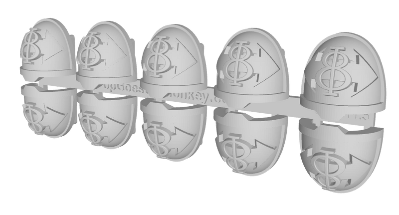 10x Dbl-Arrow /Goth 8 - G:11a Shoulder Pads