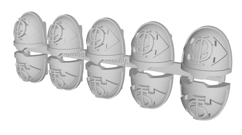 10x Dbl-Arrow /Goth 9 - G:11a Shoulder Pads