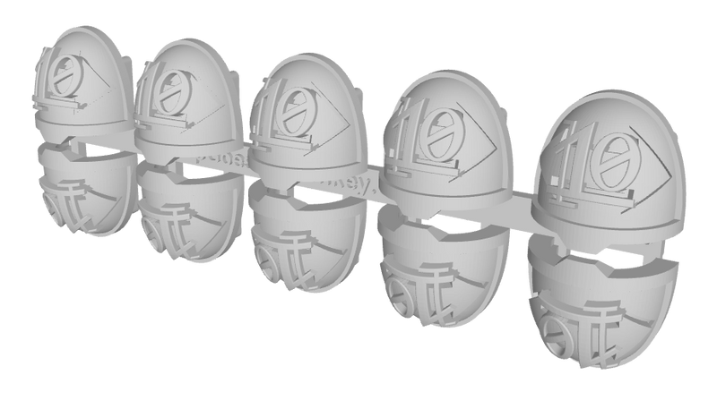 10x Dbl-Arrow /Goth 10 - G:11a Shoulder Pads
