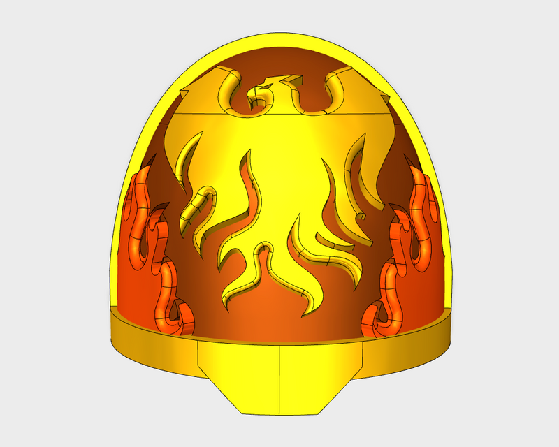 10x Fire Hawk Flames - G:11a Shoulder Pads