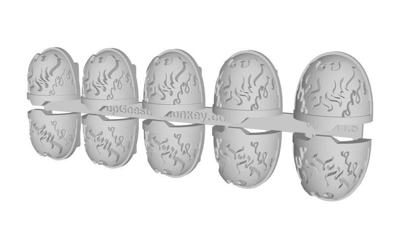 10x Fire Hawk Flames - G:11a Shoulder Pads