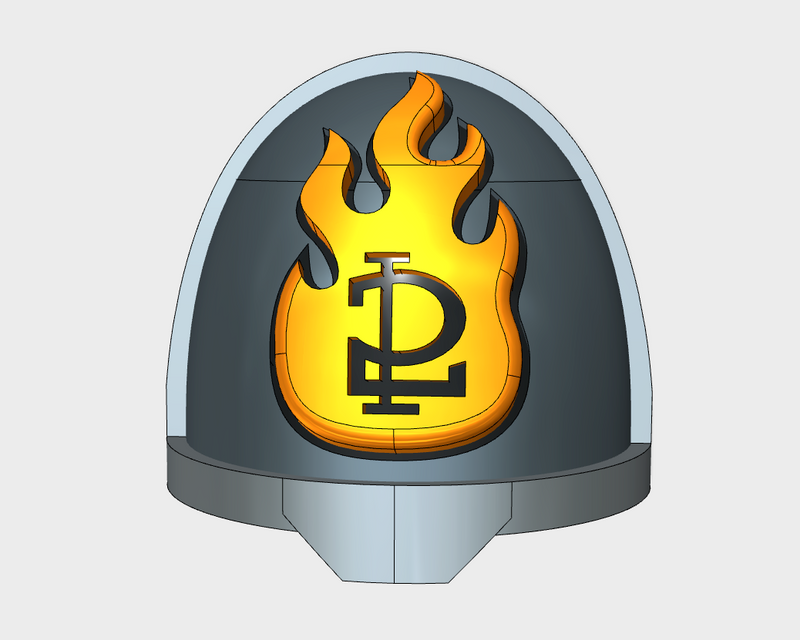 10x Flame/ Goth 2 - G:11a Shoulder Pads