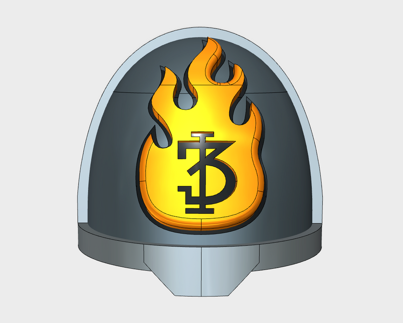 10x Flame/ Goth 3 - G:11a Shoulder Pads