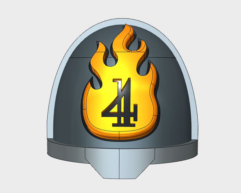 10x Flame/ Goth 4 - G:11a Shoulder Pads
