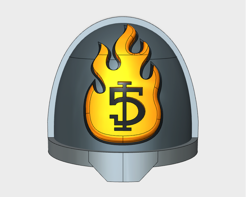 10x Flame/ Goth 5 - G:11a Shoulder Pads