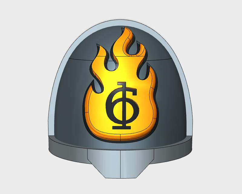 10x Flame/ Goth 6 - G:11a Shoulder Pads