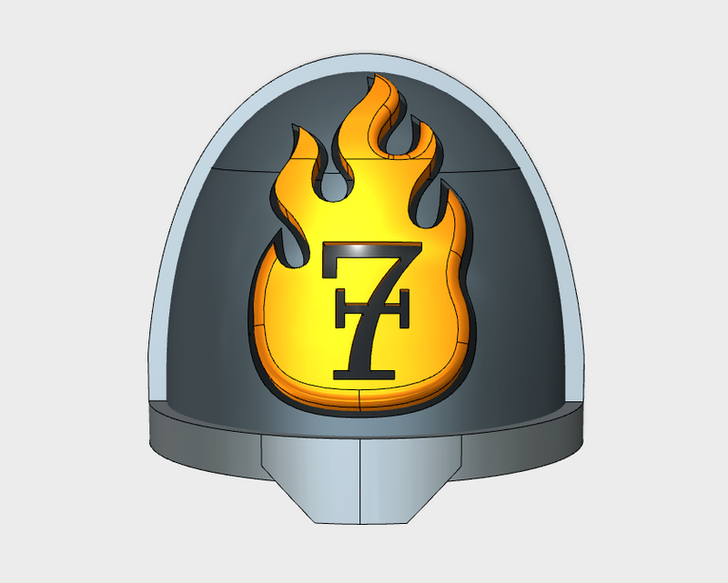 10x Flame/ Goth 7 - G:11a Shoulder Pads