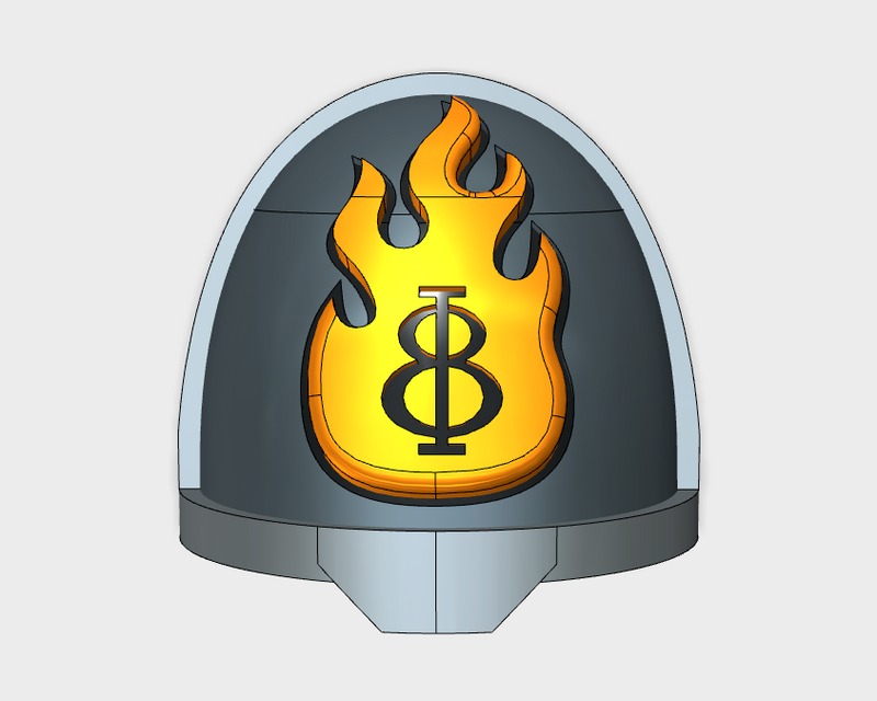 10x Flame/ Goth 8 - G:11a Shoulder Pads