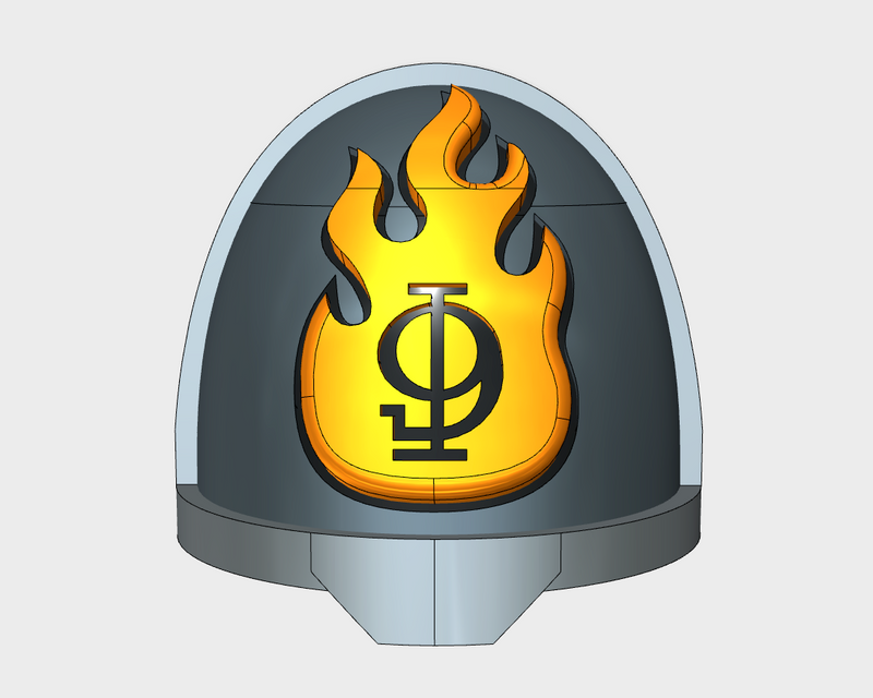10x Flame/ Goth 9 - G:11a Shoulder Pads