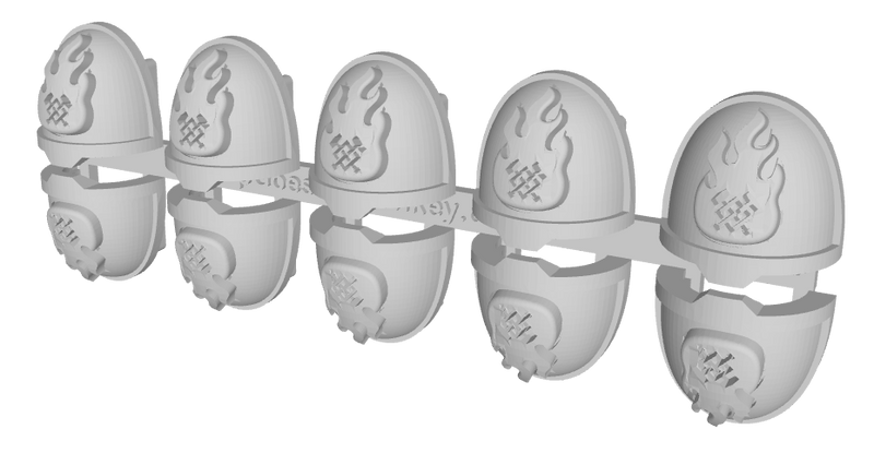 10x Flame Hammers - G:11a Shoulder Pads