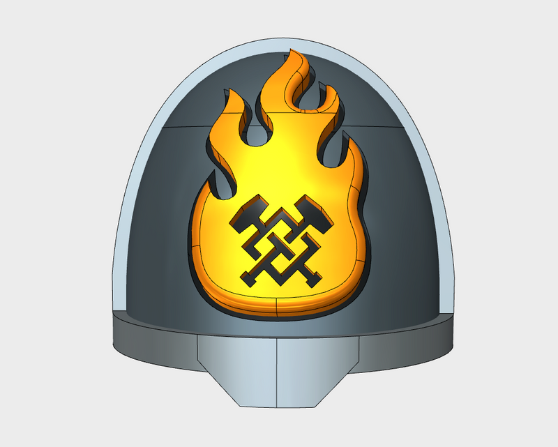10x Flame Hammers - G:11a Shoulder Pads
