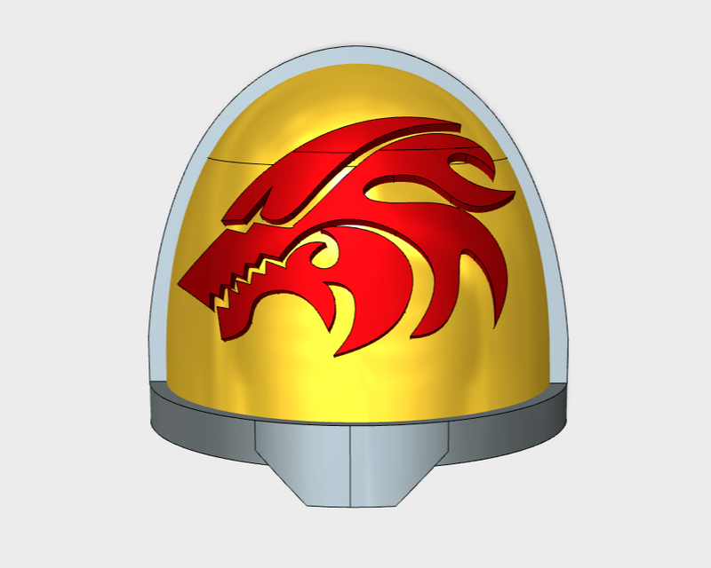 10x Flame Wolf - G:11a Shoulder Pads