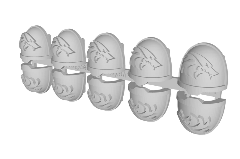 10x Flame Wolf - G:11a Right Shoulders