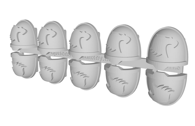 10x Stoic Raptors - G:11a Right Shoulder Pads