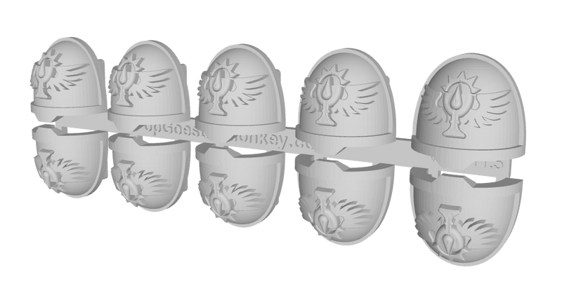 10x Grail Knights - G:11a Shoulder Pads