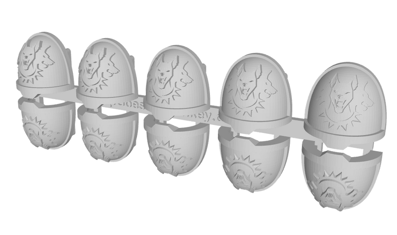 10x Hounds of Tartarus - G:11a Shoulder Pads