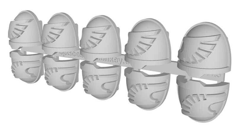 10x Silver Hawks - G:11a Shoulder Pads