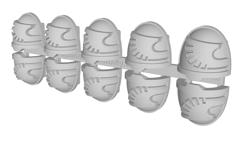 5x Silver Hawks - G:11a Shoulder Pad Sets