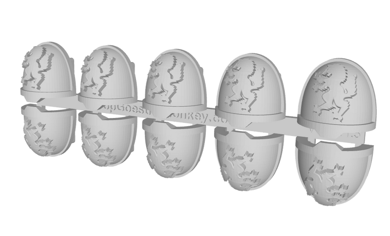 10x Wolf Rampant - G:11a Shoulder Pads