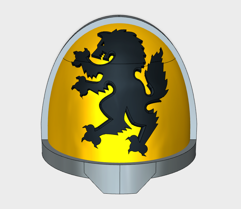 10x Wolf Rampant - G:11a Shoulder Pads