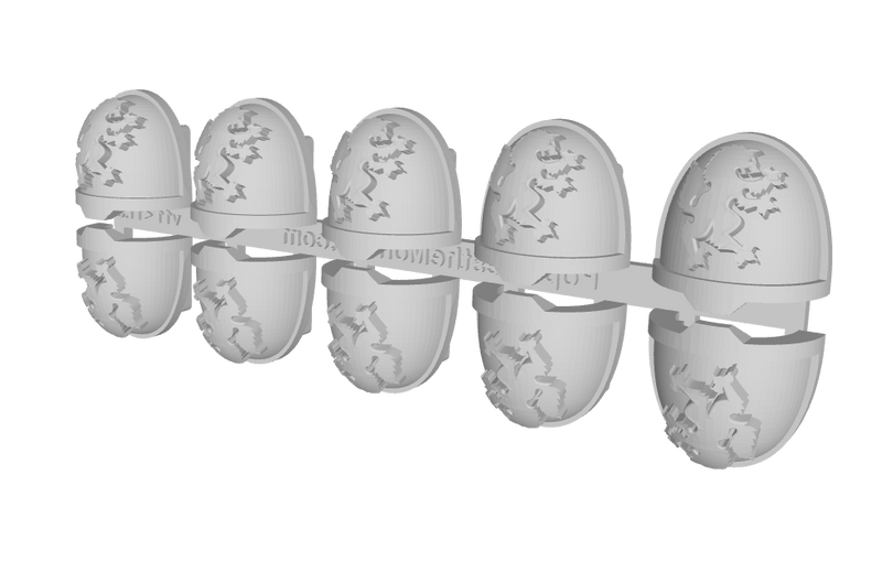 10x Wolf Rampant - G:11a Right Shoulders