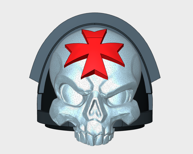 10x Maltese Skull - G:11b Shoulder Pads