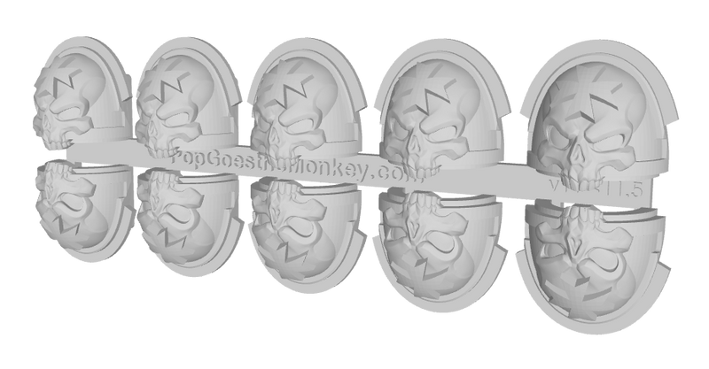 10x Maltese Skull - G:11b Shoulder Pads