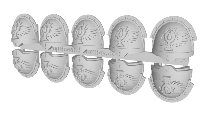 10x Grail Knights - G:11b Shoulder Pads