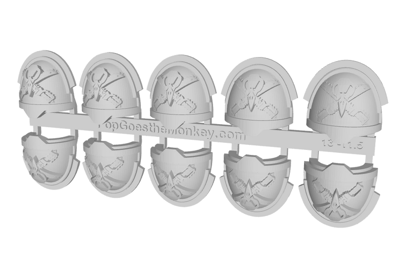 10x Shadow Ravens - G:11b Shoulder Pads