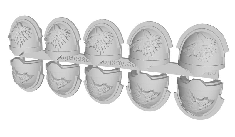 10x Shaggy Wolf - G:11b Shoulder Pads