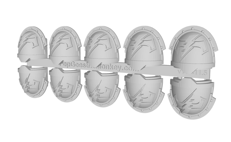 10x Storm Scarred - G:11b Riveted Shoulder Pads