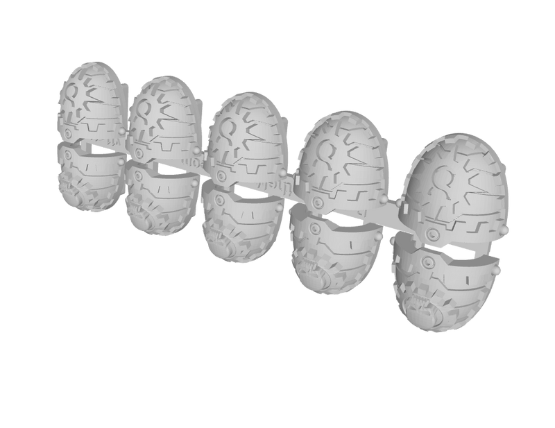 5x Auroran Suns - G:11c Tech Pauldron Sets