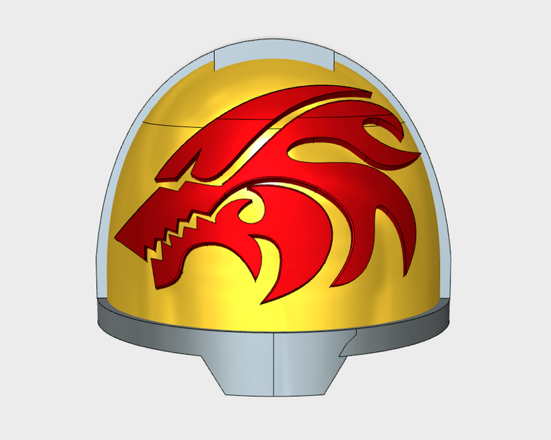 10x Flame Wolf - G:13a Shoulder Pads