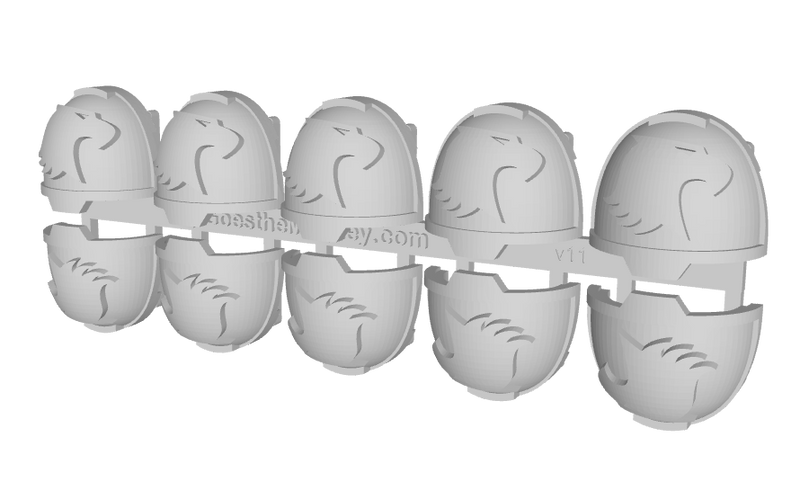 10x Stoic Raptors - G:13a Right Shoulder Pads