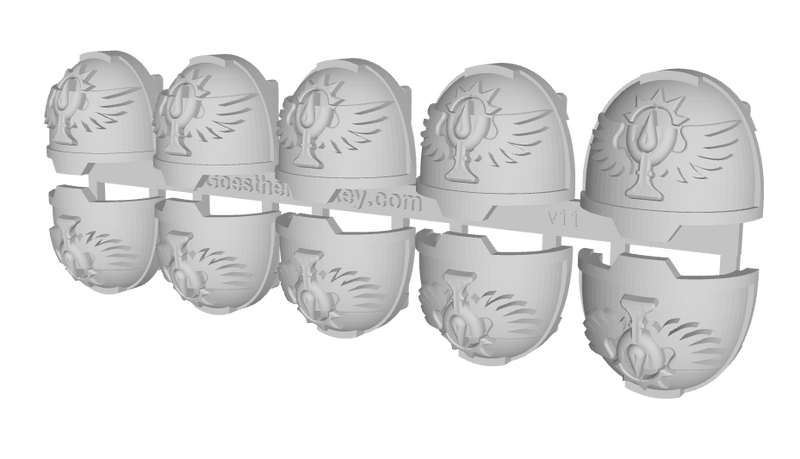 10x Grail Knights - G:13a Shoulder Pads