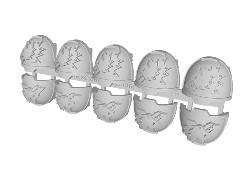 10x Iron Wolves - G:13a Shoulder Pads