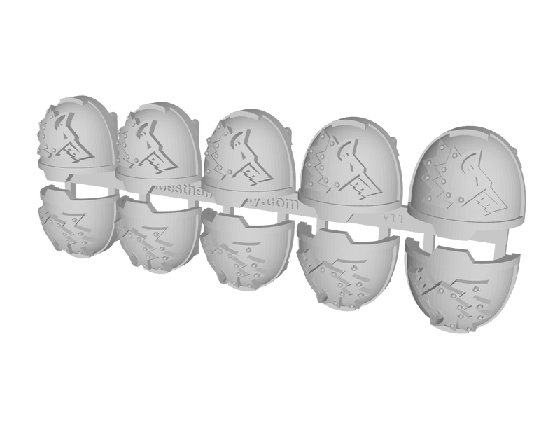 10x Iron Wolves - G:13a Right Shoulders