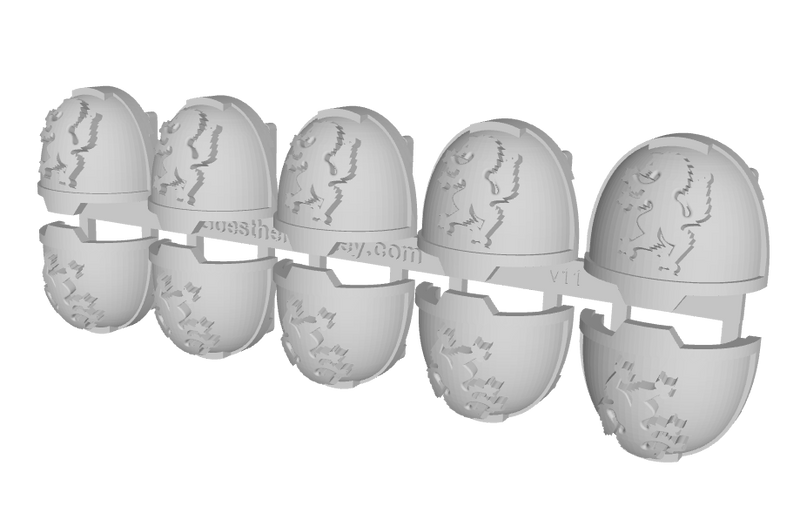 10x Wolf Rampant - G:13a Shoulder Pads