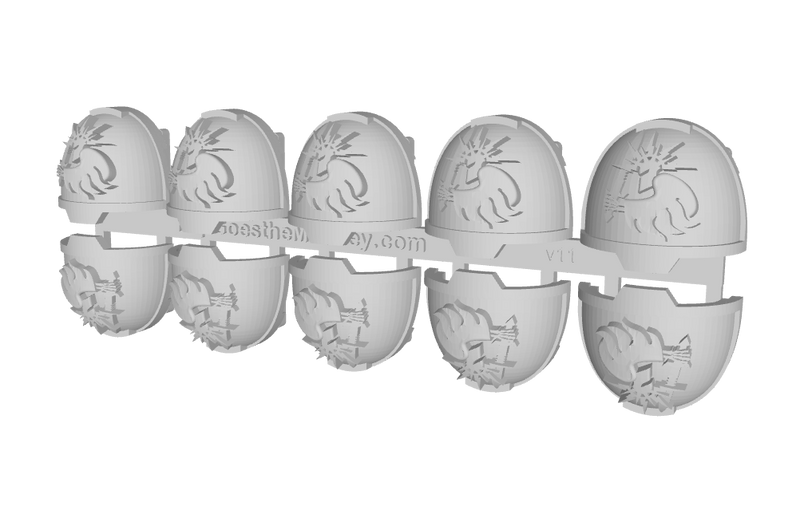 10x Wraith Lords - G:13a Shoulder Pads