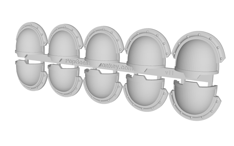 10x Blank - G:13r Ridged Shoulder Pads