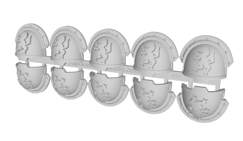 10x Wolf Rampant - G:13r Shoulder Pads