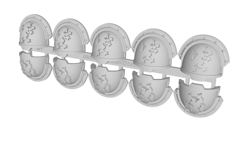 10x Wolf Rampant - G:13r Right Shoulders