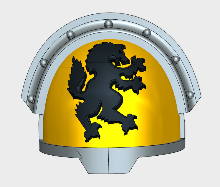 10x Wolf Rampant - G:13r Right Shoulders