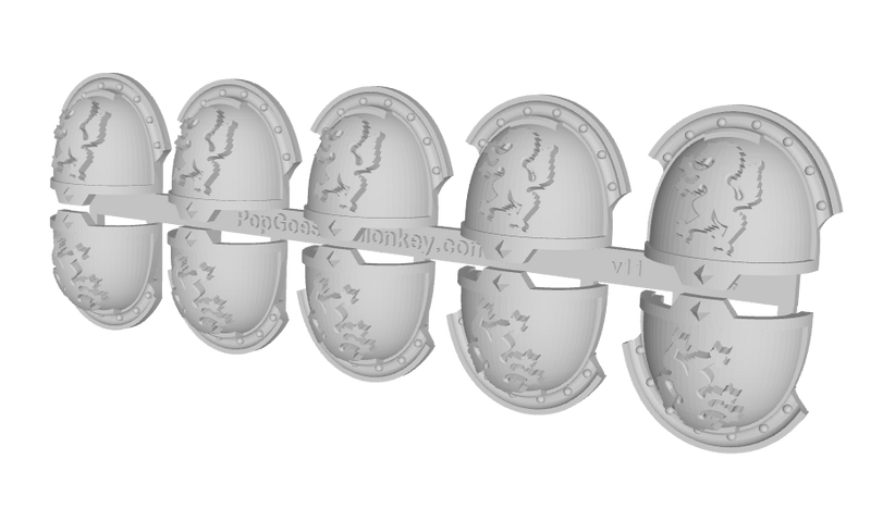 10x Wolf Rampant - G:13w Shoulder Pads