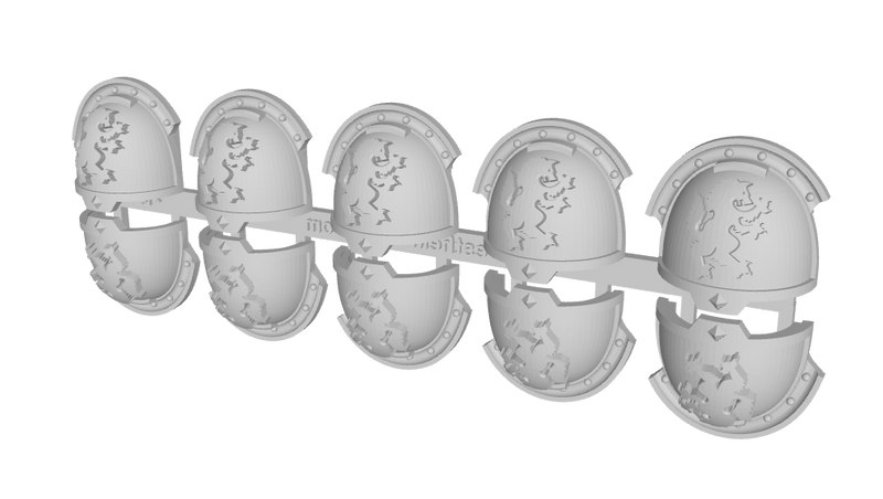 10x Wolf Rampant - G:13w Right Shoulders